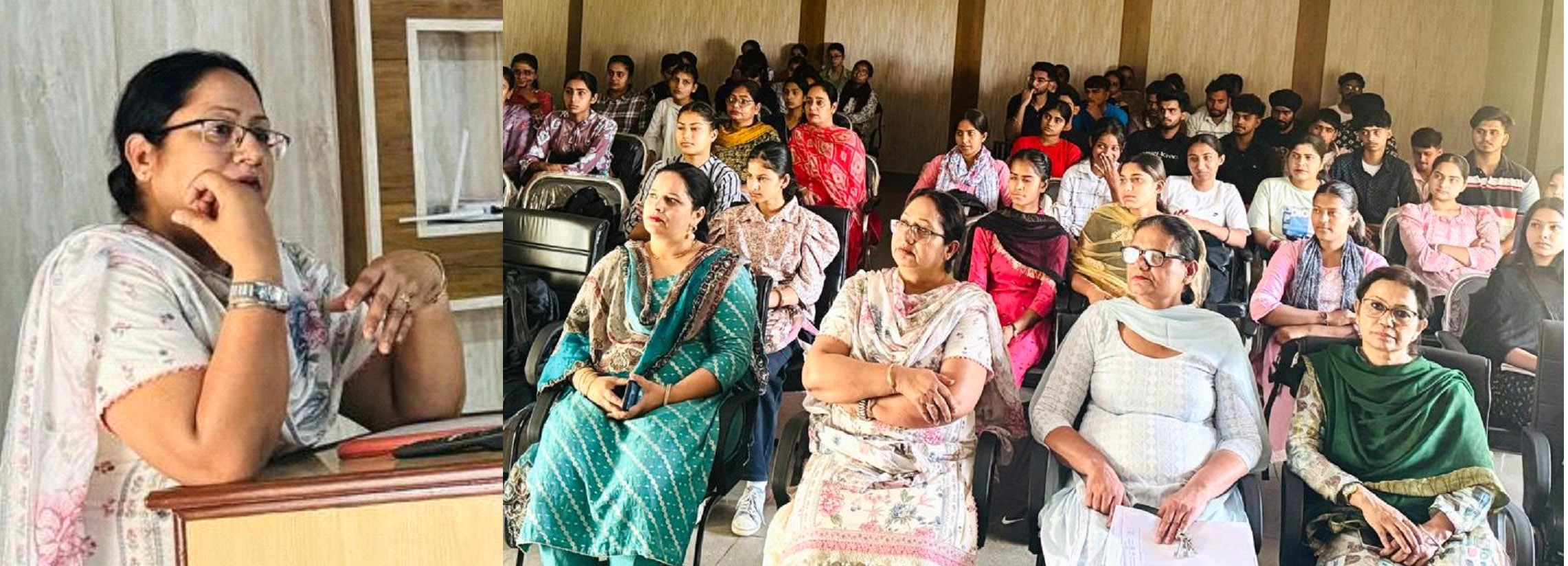 A lecture was organised on the topic 'The Art of Reading Newspaper: Ability to Understand News Effectively'.